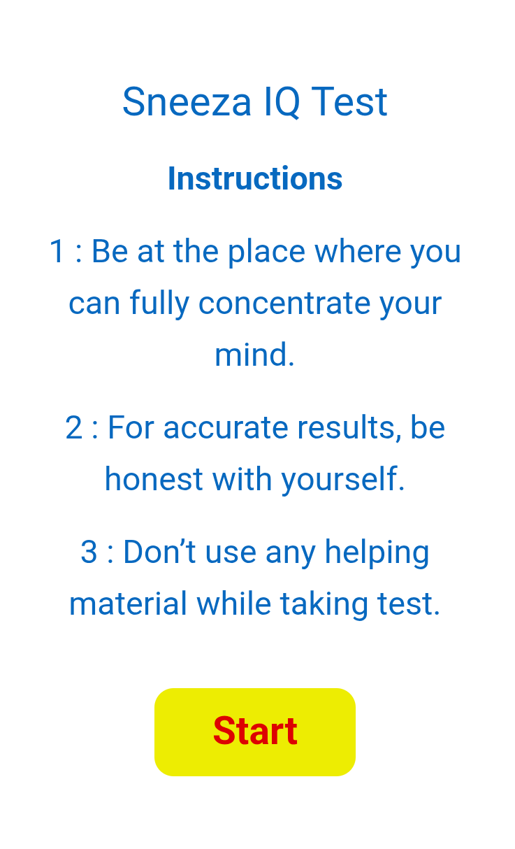 Sneeza IQ and EQ Tests are Truly Impressive